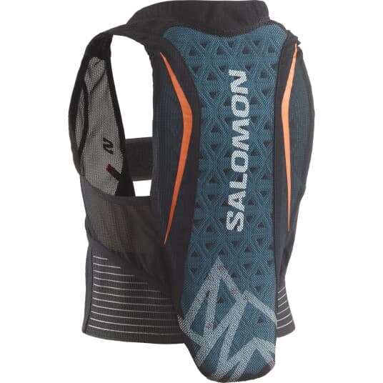 Salomon Flexcell Pro JR, Ryggplate, Junior, Black/Flame XL