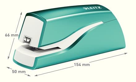 Leitz Wow Nexxt - Elektrisk Stiftemaskin - 10 Ark / 1 Mm - No.10 - Isblå