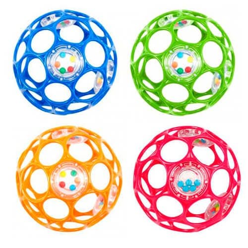 Oball ™ Rattle blå, 10 cm