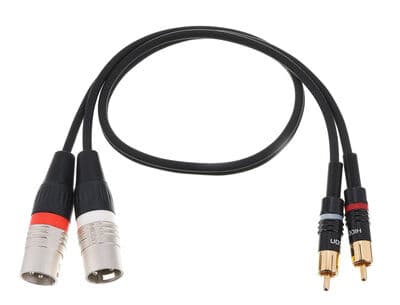 Sommer Cable Hbp-M2c2-0060 Audio Adapterkabel [2X Cinch-Stik - 2X Xlr-Stik 3-Polet] 0.60 M Sort