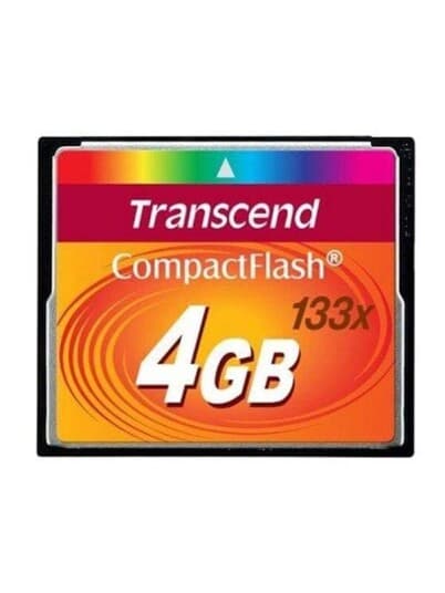 Transcend Ts4gcf133, 4 Gb, Compactflash, Mlc, 50 Mb/S, 20 Mb/S, Sort