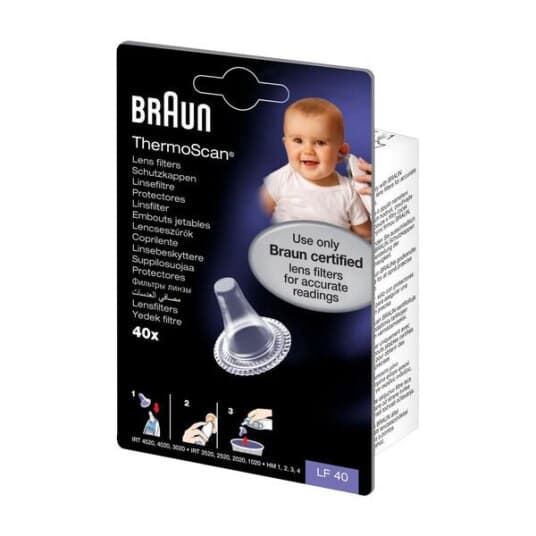 Braun Lf40eula01 -Korvakuumemittareiden Suppilosuojat, 40 Kpl