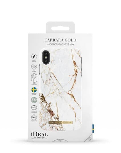 Ideal Of Sweden Fashion Case A/W16 - Baksidedeksel For Mobiltelefon - Plastikk - Carrara-Gull - For Apple Iphone Xs Max