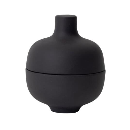 Design House Sand skål med lokk S Ø 8,2 cm Black clay