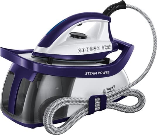 Russell Hobbs Steam Power 24440-56 - Dampstrykejern Med Automatisk Slukking - Såleplate: Keramisk - 2600 W - Purpur