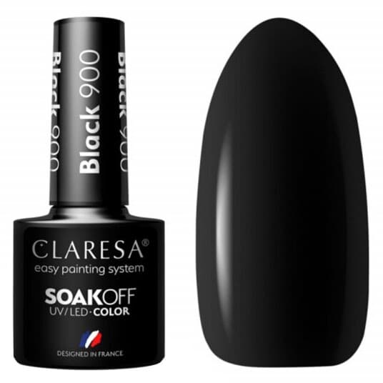 Claresa_Soak Off Uv/Led Hybrid Lakk 900 Sort 5G