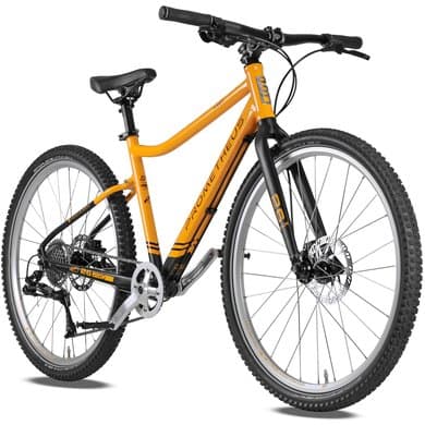 PROMETHEUS BICYCLES PRO®-barnesykkel 26 tommer svart matt Orange SUNSET