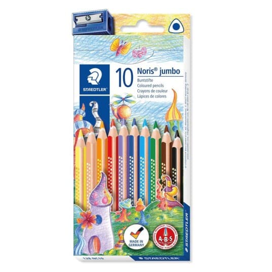 Farveblyant Staedtler Noris Club Jumbo ass. farver 4 mm (10 stk.)