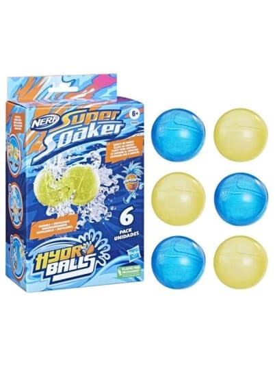 Nerf Super Soaker Hydro Balls, Vannballonger, Blå, Gult, 6 År, 6 Stykker