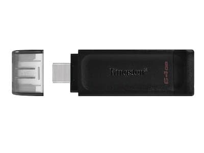 Kingston Datatraveler 70 - Usb-Flashstasjon - 64 Gb - Usb-C 3.2 Gen 1