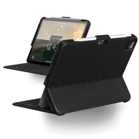 UAG Case for iPad Pro 12.9-inch (5th Gen, 2021) (Magic Keyboard Required) - Scout Black - baksidedeksel for nettbrett