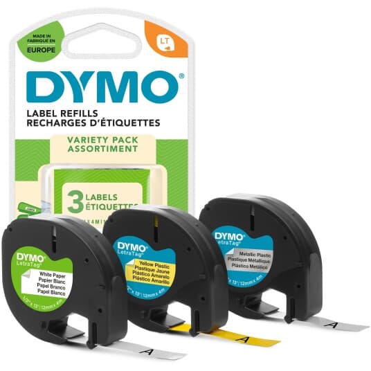 Dymo Letratag merketape 3-pakk