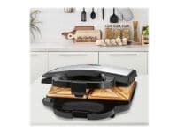 Clatronic St 3778 - Sandwichmaskin - 750 W - Svart/Rustfritt Stål