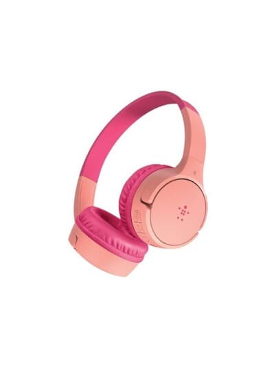 Belkin SoundForm Mini - Hodetelefoner med mikrofon - on-ear - kablet - 3,5 mm jakk - rosa