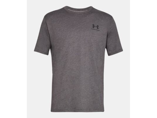 Under Armour Sportstyle Left Chest, T-Skjorte, Voksen, Hankjønn, Grå, M, Sml