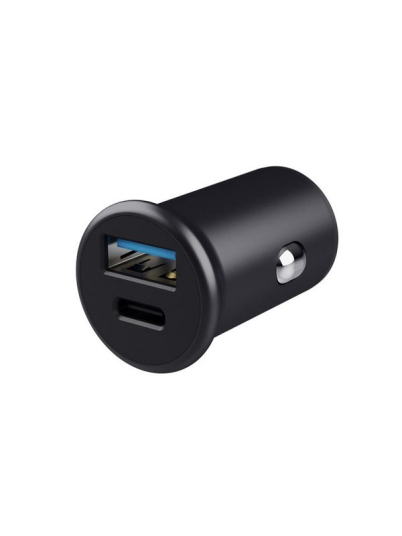 Trust Maxo - Bilstrømadapter - 38 Watt - Pd 3.0, Quick Charge 3.0 (Usb, 24 Pin Usb-C) - Svart