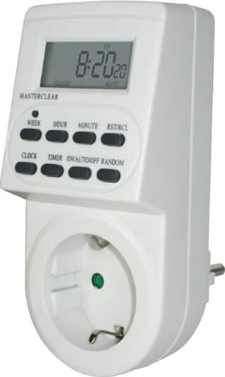 Brennenstuhl 1506550, Daily/Weekly Timer, Hvit, Digitalt, Lcd, Knapper, Plastikk