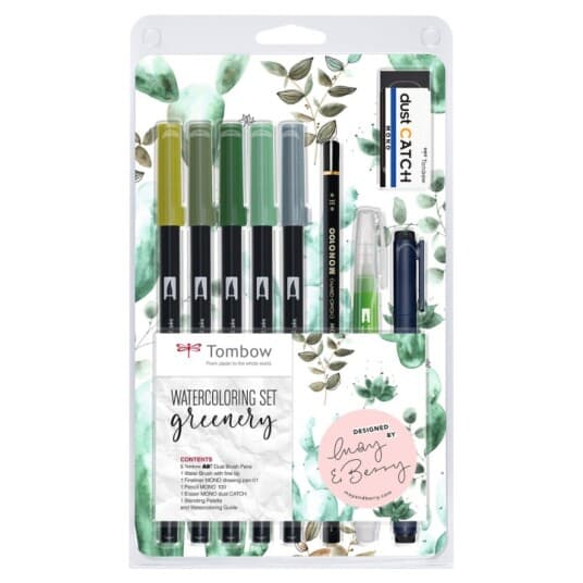 Tombow Marker Abt Dual Brush Akvarelsæt Greenery