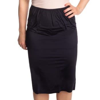 Trofe Slip Skirt Long Svart Small Dame