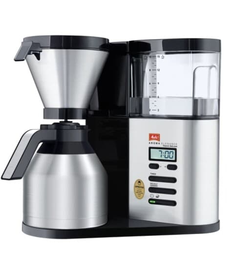 Melitta Aroma Elegance Deluxe  Therm Kaffetrakter - Farge: Svart Rustfritt Stål