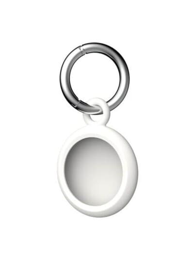 [U] Protective Case For Apple Airtag With Keychain - Dot Marshmallow - Eske For Sikkerhetsmerke - Silikon - Marshmallow - For Apple Airtag