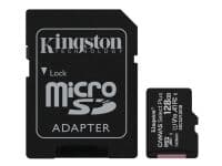 Kingston Canvas Select Plus - Flashminnekort (Microsdxc Til Sd-Adapter Inkludert) - 128 Gb - A1 / Video Class V10 / Uhs Class 1 / Class10 - Microsdxc Uhs-I