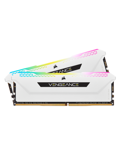 Corsair Vengeance Rgb Pro Sl - Ddr4 - Sett - 16 Gb: 2 X 8 Gb - Dimm 288-Pin - 3200 Mhz / Pc4-25600 - Cl16 - 1.35 V - Ikke-Bufret - Ikke-Ecc - Hvit