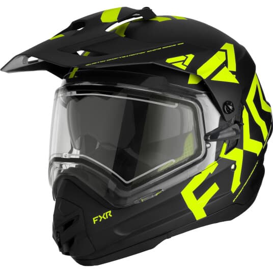 FXR Crosshjelm  Torque X Team Elektrisk Visir Svart-Hi Vis