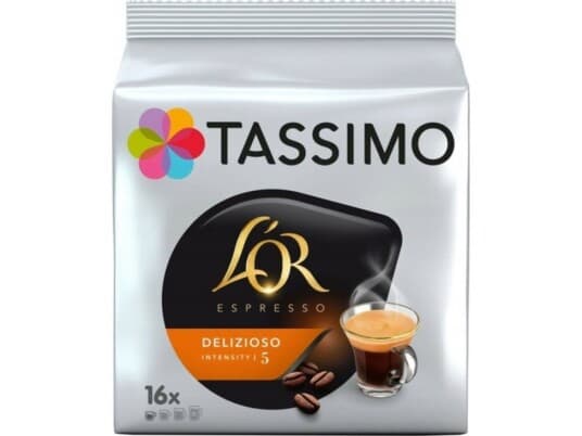 Tassimo L'or Espresso Delizioso, Kaffekapsel, Espresso, T Disc, 16 Kopper