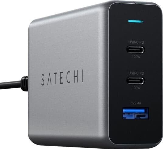 Satechi dual USB-C og USB-A lader ST-TC100GM-EU