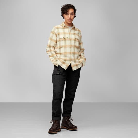 Fjällräven Övik Heavy Flannel Shirt W Fog-Chalk White XS