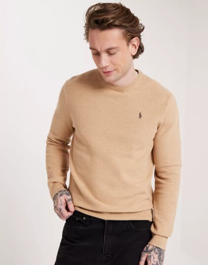 Polo Ralph Lauren Lstxtcnpp-Long Sleeve-Pullover Strikkegensere Beige