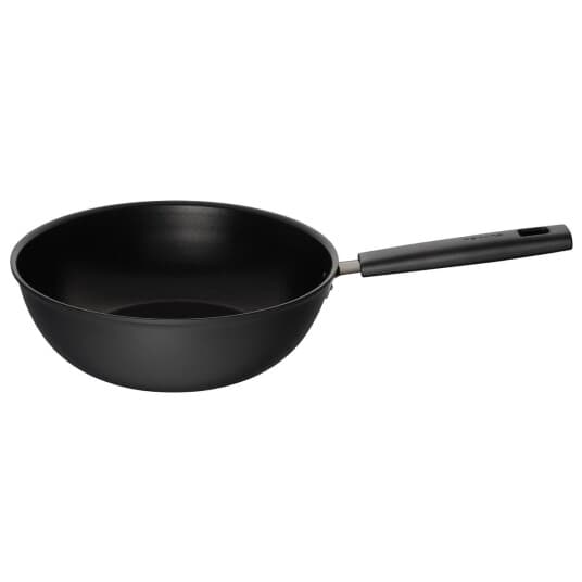 Fiskars Hard Face - Wok - 28 Cm - 4,5 L - Non-Stick - Rund - Svart Matt