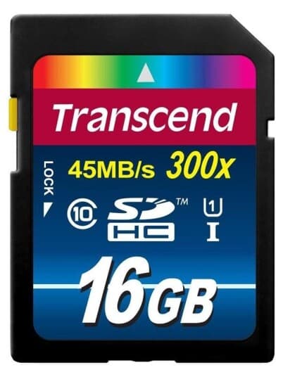 Transcend Premium - Flashminnekort - 16 Gb - Uhs Class 1 / Class10 - 400X - Sdhc Uhs-I