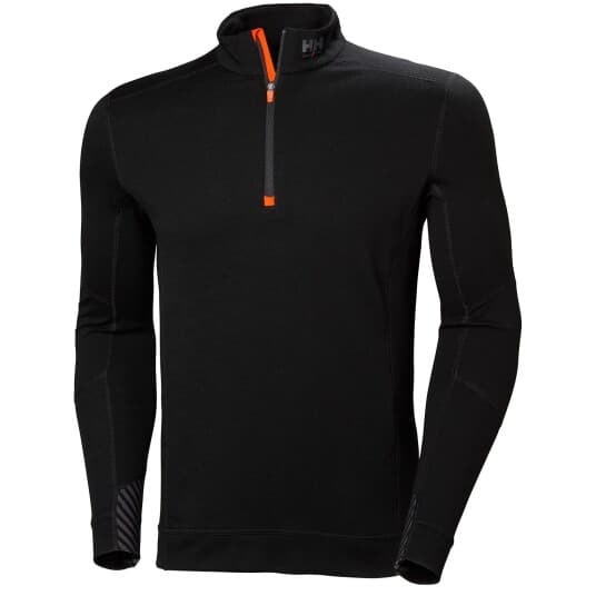 Helly Hansen Helly Hansen Lifa Merino Zip Sort Termoskjorte