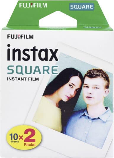 Fujifilm Instax Square - Hurtigvirkende Fargefilm - 10 Eksponeringer - 2 Kassetter