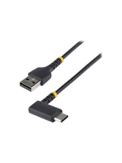 Startech.Com 1 Fot (30 Cm) Usb A Til C-Ladekabel Rett Vinkel, Kraftig Hurtiglading Usb-C-Kabel, Usb 2.0 A Til Type-C, Slitesterk Og Robust Aramidfiber, 3A, S20/Ipad/Piksel - Usb Av Høy Kvalitet Ladeledning (R2acr-30C-Usb-Cable) - Usb-Kabel - Usb (Ha