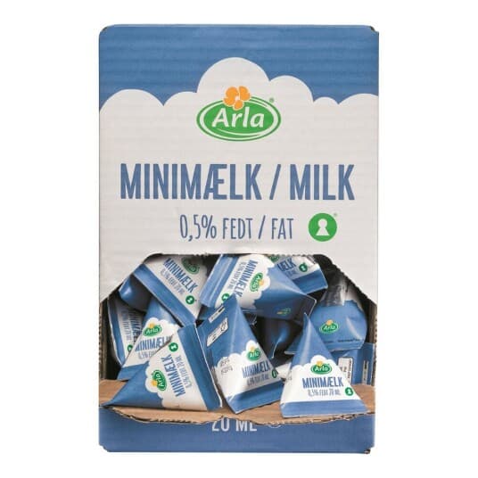 Kaffemælk Arla Minimælk 20Ml I Brik 0,5% - (Karton Med 100 Stk.)