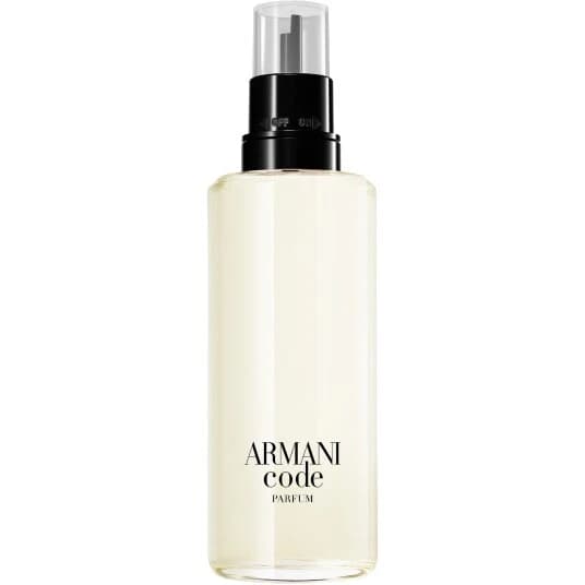 Giorgio Armani Armani Code Parfum Refill, Män, 150 Ml, Påfyllningsbar Flaska, Bergamott, Muskatellsalvia, Iris, Cederträ, Tonkaböna