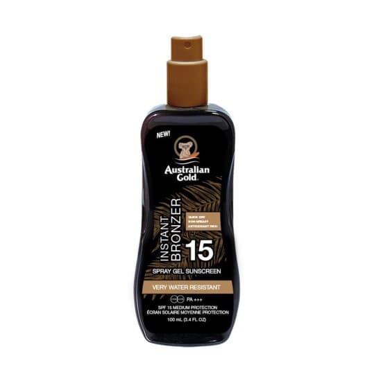 Australian Gold Spray Gel Instant Bronzer Spf15 - Unisex - 100 Ml