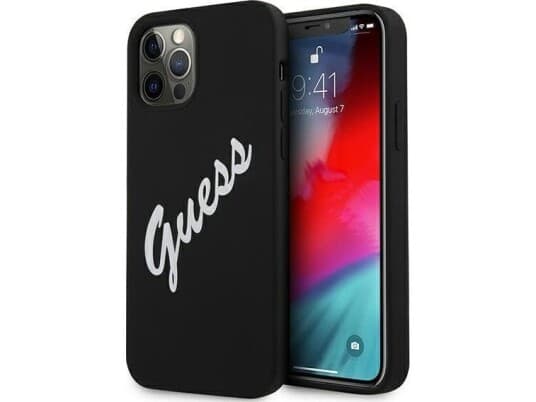 Guess Etui Guess Guhcp12llsvsbw Apple Iphone 12 Pro Max Czarno Biały/Black White Hardcase Silicone Vintage