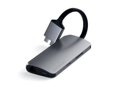 Satechi Dual Multimedia Adapter - Dokkingstasjon - Usb-C - 1Gbe