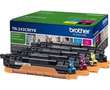 Brother Tn243cmyk Value Pack - 4-Pack - Svart, Gul, Cyan, Magenta - Original - Tonerpatron - For Brother Dcp-L3510, L3517, L3550, Hl-L3210, L3230, L3270, Mfc-L3710, L3730, L3750, L3770