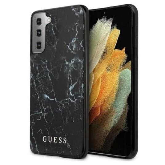 Guess Guhcs21mpcumabk S21+ G996 Svart/Svart Hardcase Marmor