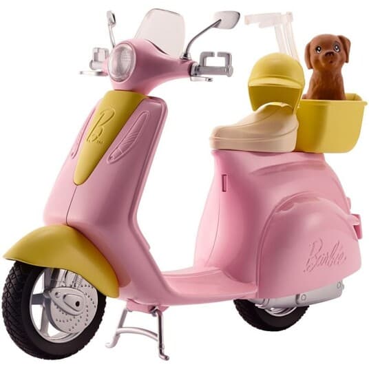 Barbie - Scooter - Sølv, Gul, Rosa