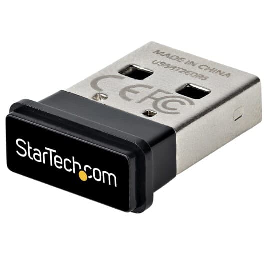 Startech.Com Usb Bluetooth 5.0 Adapter, Usb Bluetooth Dongle Receiver For Pc/Computer/Laptop/Keyboard/Mouse/Headsets, Range 33Ft/10M, Edr (Usba-Bluetooth-V5-C2) - Nettverksadapter - Usb - Bluetooth 5.0, Bluetooth 5.0 Le, Bluetooth 5.0 Edr - Klasse 2