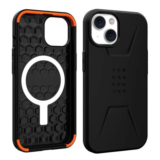 Uag Rugged Case For Iphone 14 [6.1-In] - Civilian For Magsafe Black - Baksidedeksel For Mobiltelefon - Robust - Magsafe-Samsvar - Kullstoff-Fiber - 6.1" - For Apple Iphone 14