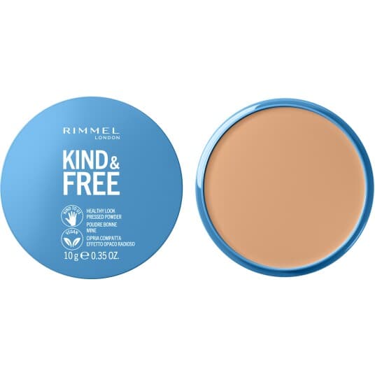 Rimmel Kind & Free, Alle Hudtyper, Light, Beige, ?Ase, Matte, Naturlig, Komprimert Pulver