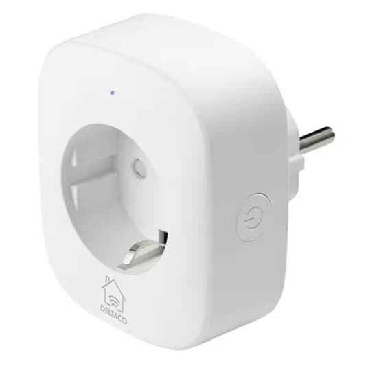 Deltaco Sh-P01e - Smartplugg - Trådløs - 802.11B/G/N - 2.4 Ghz - Hvit