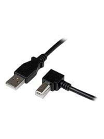 Startech.Com 2M Usb 2.0 A To Right Angle B Cable Cord - 2 M Usb Printer Cable - Right Angle Usb B Cable - 1X Usb A (M), 1X Usb B (M) (Usbab2mr) - Usb-Kabel - Usb-Type B (Hann) Til Usb (Hann) - Usb 2.0 - 2 M - 90°-Kontakt - Svart